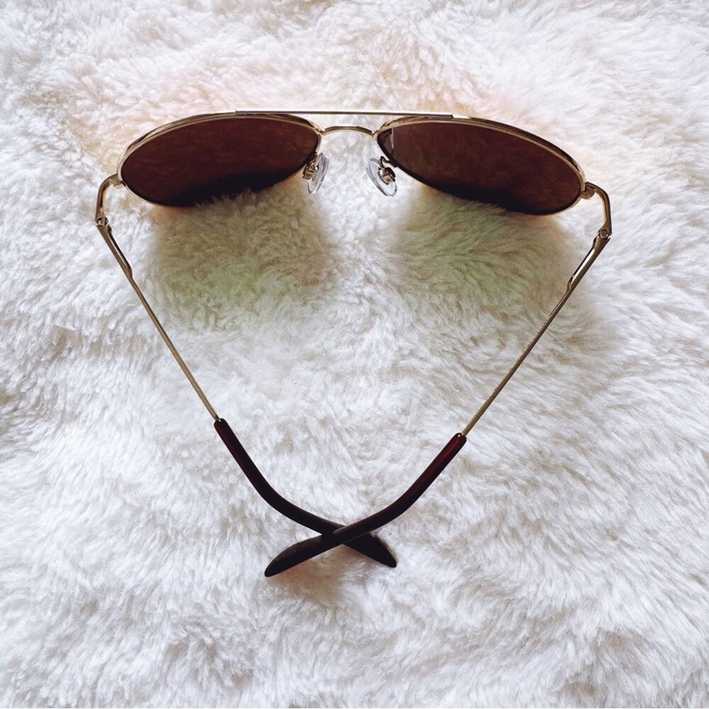 Jessa Orange Polarized Classic Aviator Sunglasses - Picture 9 of 9